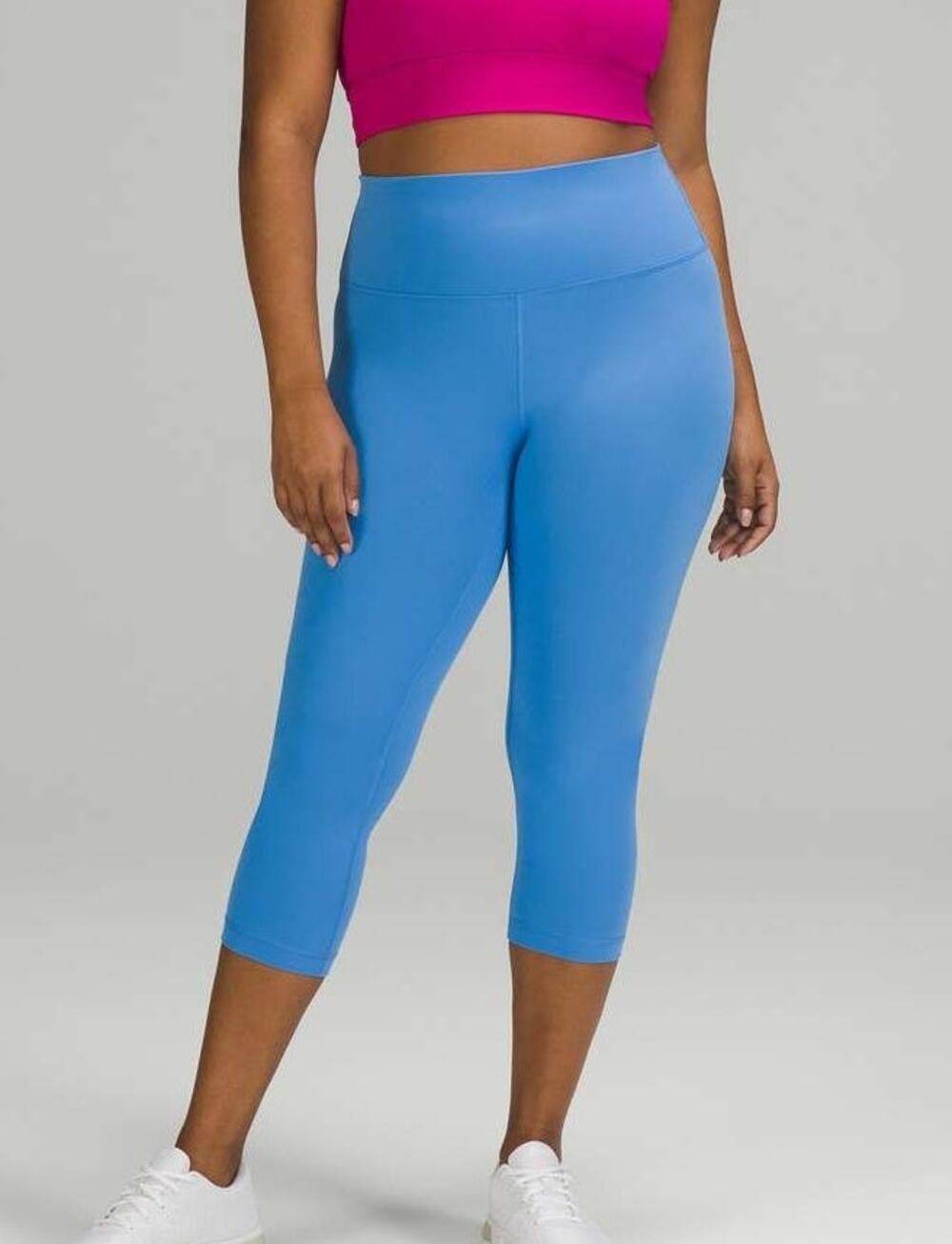 Lululemon Wunder Train High Rise Leggings 21" Size 14 Blue Nile Workout Yoga Gym